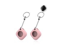 Pack of 2 Protective Cases for CHZHVAN Key Finder, yystao Silicone Protective Case Compatible with CHZHVAN World Tag, Includes Lanyard (Pink)