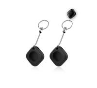 Pack of 2 Protective Cases for CHZHVAN Key Finder, yystao Silicone Protective Case Compatible with CHZHVAN World Tag, Includes Lanyard (Black)