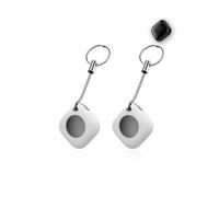 Pack of 2 Protective Cases for CHZHVAN Key Finder, yystao Silicone Protective Case Compatible with CHZHVAN World Tag, Includes Lanyard (White)