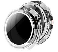 Pack of 2 Protective Cases with Screen Protector for Samsung Galaxy Watch 8 Classic 46 mm, Anti Spy, 360° All-Round Protection, Built-In Scratch-Resistant Tempered Glass Screen Protector, Transparent