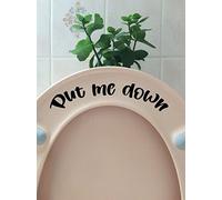 Pack of 2 Put Me Down Toilet Seat Sticker Waterproof Decal- Bathroom - Toilet Decorations - Bathroom Wall Art - Accessory (Black)