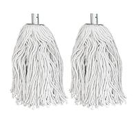 Pack of 2 PY.16 Pure Yarn Cotton Mop Head Replacement with Galvanized Socket - Heavy-Duty for All-Around Floor Cleaning