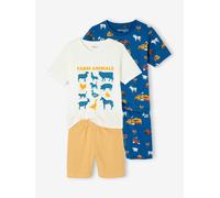Pack of 2 Pyjamas for Boys, À La Ferme royal blue