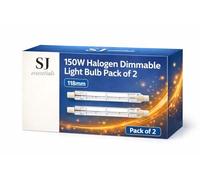 Pack of 2 R7s Linear Halogen Bulbs 118mm, 150W, Energy Efficient Floodlight Replacement, J118 Double Ended Lamp, 2250 Lumen, Warm White Light for Outdoor & Indoor Security Lighting