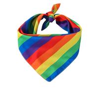 Pack of 2 Rainbow Bandanas Colourful Stripes Headband Square LGBT Pride Bandana Accessories Men and Women Gay Party Celebration Costume