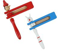 Pack of 2 rattles, rattles, in red and blue-white, for children and adults, perfect for games, parties and sporting events, ideal as a gift or for group activities