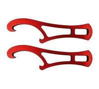 Pack of 2 Red Aluminium Mini Wrenches - Lightweight Portable Tools for Fire Brigade Operations - Essential Durable Accessories for First Responders & Emergency Services