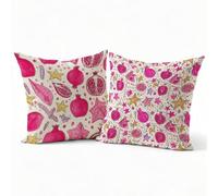 Pack of 2 Red Fruit33 Cushion Covers 28x28in Square Super Soft Decorative Pillow Cases, Durable & Machine Washable with Invisible Zipper Cushion Covers for Living Room Sofa Home Decoration P-J-2453