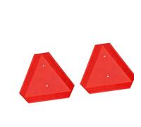 Pack of 2 Reflective Triangle Panels for Outdoor Use Warning Signs Emblems for Slow Driving Vehicles for the Safety of Vehicles with Low Speed on the Road