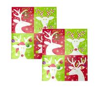 Pack of 2 Reindeer Advent Calendar Greetings Card | Christmas Advent Greetings Card with Envelope | Door Advent Calendar - 18x13cm
