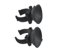 Pack of 2 Replacement Aquarium Heater Clips and Suction Cups, Fits 1/2 Inch Diameter Thermostats, Soft Silicone Cups for Secure Fixing on Glass and Acrylic Aquarium Surfaces