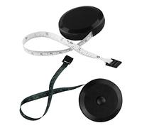 Pack of 2 Retractable Round Black Dual Sided Body Measuring Tape/Ruler Sewing Cloth Tailor Tape Soft Tape, 60inch and 150cm Double-Sided Sesign Black