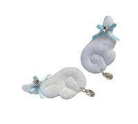 Pack of 2 Retro Bag Pendant Ornament, Millennial Inspired Fabric Wing Badges for Jewelry Making Craftings Trendy Chest Pin Accessory
