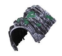 Pack of 2 Rock Caves Formation Tunnels, Plastic Railway Tracks, Complement Realistic Scene Decorations for Model Railway and Racetrack, Home Decoration, Railway Tunnel