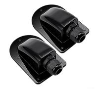 Pack of 2 Roof Feed-Through IP68 for Solar System for Motorhome for Caravan Boat, Cable Grommet, Waterproof for Mounting No Drilling, Black (black)