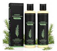 Pack of 2 Rosemary Shampoo with Hydrolysed Keratin, Rosemary Shampoo for Fine & Weak Looking Hair, Rosemary Water Hair Care, Volume Feeling & Scalp Care for Women Men