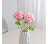 Pack of 2 Roses Crochet Flowers, Positive Gifts, Creative Hook Roses, Suitable for All Scenes and as a Good Way to Make a Gift to the Other