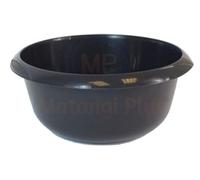 (Pack of 2) Round Kitchen Household Cleaning Washing UP Mixing Bowl, 8L Capacity, Round Plastic Graphite Colour Bowl