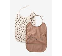 Pack of 2 round XL bibs hazel