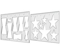 Pack of 2 Router Templates for Woodworking, Router Jigs Decorative Template, Butterfly Star Key Inlay Templates