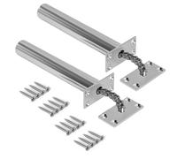 Pack of - 2 Satin Chrome Concealed Door Closer for Internal Doors - Soft Close Auto Close, Hidden Chain Mechanism, Non-Handed, (Not for Fire Doors)