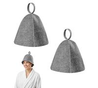 Pack of 2 Sauna Hat Felt Hat for Men and Women Good Quality Sauna Hat Pair Sauna Accessories Felt Cap Hat Funny Hat for a Unique Wellness Experience I Don't Go Naked in the Sauna