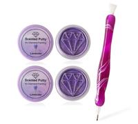 Pack of 2 Scented Putty in Case and Resin Diamond Pen for Diamond Art, 5D DIY Diamond Art Tool Accessories