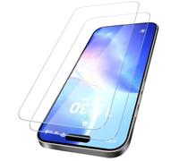 Pack of 2 Screen Protectors for Tempered Glass for iPhone 17, 9H Hardness Scratch-Resistant Protective Glass Screen Protector, HD Clear Bubble-Free Tempered Glass Film, High Touch Sensitivity