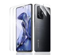 Pack of 2 Screen Protectors for Xiaomi 11T/11T Pro + 2 Pieces Camera Protection, Tempered Glass Screen Protector, 9H Hardness, HD Clear Screen Protector, Scratch-Resistant Protective Glass