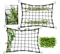 Pack of 2 Scrog Net, 120 x 60 cm Grow Net, Elastic Trellis Net with 4 Hooks, Plant Net for Gardens, Balconies, Courtyards, Greenhouse Tent Net for Plants, Vegetables, Fruits, Flowers