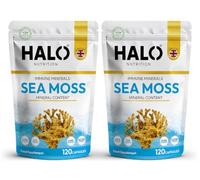 Pack of 2 Sea Moss Capsules 120 Capsules - Irish Sea Moss & Bladderwrack Complex, Plant Based Immune Support Supplement, Rich in Natural Trace Minerals, Non GMO & Halal Certified
