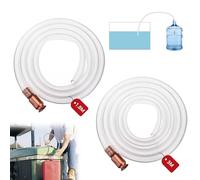 Pack of 2 self-priming shaking hose, petrol: 1.8 m / 3 m long, PVC, anti-static, no creases, pump hose for gas/petrol/diesel/fuel/water transfer