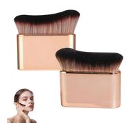 Pack of 2 self-tanning brushes, Kabuki brush, body glow, self-tanning, leg and body make-up, body brush, soft, multifunctional, for applying body lotion, make-up for body, women, daily use and beauty