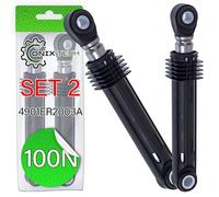 Pack of 2 Shock Absorber for Washing Machine 100N with the Original Code 4901ER2003A for LG - Warranty 5 Years - ONIX TECH