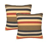 Pack of 2 Short Plush Throw Pillow Covers 20 X 20 Inch, Classic Modern Stripes Pillow Cover Elegant Pillow Cases, Accent Cushion Case Cushion Pillowcase for Sofa, Couch, Living Room