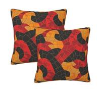 Pack of 2 Short Plush Throw Pillow Covers 20 X 20 Inch, Mathematical Decorative Throw Pillow Covers Cozy Pillow Cases, Accent Cushion Case Sofa Pillow Covers for Couch Sofa Bedroom Living Room