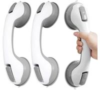 Pack of 2 Shower Grab Bars with Suction Cup, 120 kg, Load Capacity: 30 cm, Shower Handles, Shower for Seniors, No Drilling, Toilet Grab Bar, Bathroom, for Children Disabled Elderly