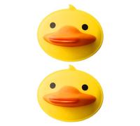 Pack of 2 Silicone Duck Animal Oven Gloves - 2 Pieces Kitchen Gloves Against Scalds, Small Yellow Duck, Cartoon Protective Clips for Heat Insulation, Sweet, High Temperature Resistant Hand Pads,