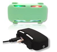 Pack of 2 Silicone Holders Compatible with Tractive GPS Dog Tracker (2025) for Pet Collar, Durable Rubber Case, Secure Case Compatible with Tractive Dog 6 Day for Chain (Black, Green)