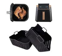 Pack of 2 Silicone Mould Hot Air Fryer for Ninja Hot Air Fryer Max Pro 6.2L AF180EU, Reusable Ninja Airfryer Accessories, Silicone Inserts for 6.2 L AF180DE 4.7 L AF140EU Philips HD9270