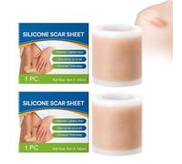 Pack of 2 Silicone Scar Sheets, Silicone Scar Tape, Breathable Scar Tape, Scar Roll (4 cm x 150 cm), Silicone Scar Plasters for Scars Through Surgery, New and Old Scars