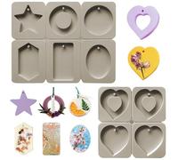 Pack of 2 Silicone Soap Moulds with Hanging Hole, 4/6 Cavity Soap Moulds, Silicone Soap Moulds, Wax Moulds, Silicone Soap Mould, Reusable Soaps Silicone Mould for DIY Crafts