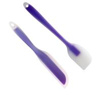 Pack of 2 Silicone Spatulas, Flexible Silicone Spatula, Spatula Ideal for Your Food Processor, Dough Scraper, Heat Resistant for Cooking, Mixing Pot, Baking, Dishwasher Safe and Easy to Clean, Purple