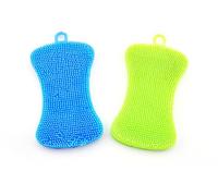 Pack of 2 Silicone Sponge, Kitchen Sponge, Multi-Purpose Cleaning Brush, Antibacterial Washing Up Sponge, Multifunctional Silicone Brush
