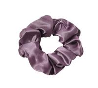 Pack of 2 Silk Colon Hair Bobbles, Plain Scrunchies, Elastic Hair Ties, Soft Hair Rings, Rubber Bands, Ponytail Holder, Hair Accessories for Women, Everyday Hair Care, Dark Purple