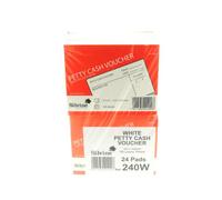 Pack of 2 Silvine 100 printed sheets White petty cash vouchers