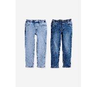 Pack of 2 Slim Leg Jeans with Elasticated, Adjustable Waist double stone