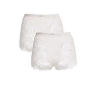 Pack of 2 Soft Lace Shorties White