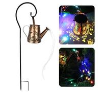 Pack of 2 Solar Illuminated Watering Can, Butterfly Solar Watering Can Light, Solar Watering Can with Cascading N, Solar Butterfly Watering Can, Solar Water Jug Patio Lamps for Gardens