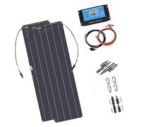Pack of 2 Solar Modules Featuring Automatic Management for Renewable Energy in Outdoor Use Easy Install